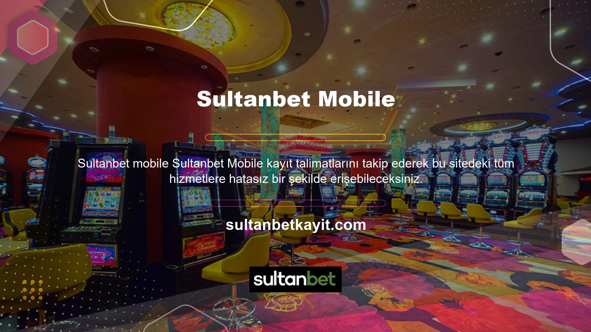 Sultanbet web sitesinin spor bahisleri bölümüne cep telefonunuzdan ulaşabilirsiniz